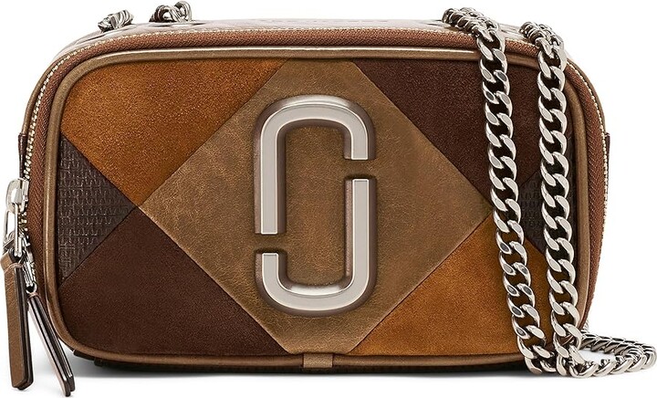 Marc Jacobs The Suede Patchwork Softshot Cross Body Women's Handbags Brown Leather