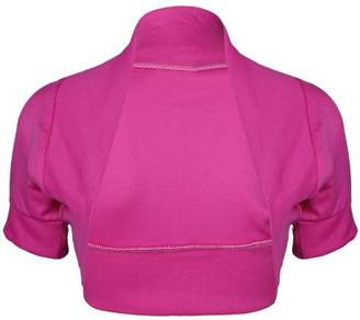 Purple Hanger Women's Short Sleeve Bolero Shrug Crop Cardigan 4-6