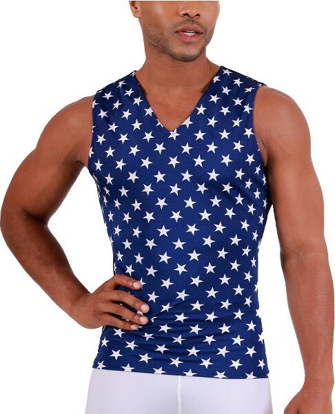 Instaslim InstaSlimActivewearSleevelessV-Neck4VAT0N1StarsPrintSizeL