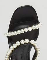 Thumbnail for your product : Missguided Pearl Strap Barley There Heeled Sandal