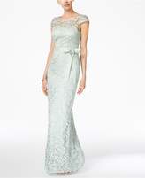 Thumbnail for your product : Adrianna Papell Cap-Sleeve Illusion Lace Gown