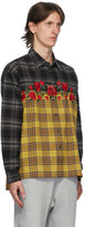 Thumbnail for your product : Awake NY Yellow Flannel Embroidered Rose Shirt