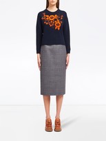 Thumbnail for your product : Prada Floral-Embroidered Knitted Jumper
