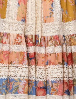【送関込】Zimmermann☆august lace trimmed cotton mini dress Zimmermann AUGUST LACE TRIMMED COTTON MINI DRESS