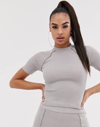 ASOS DESIGN DESIGN co-ord fitted top with reflective trim