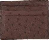 Thumbnail for your product : Barneys New York Men's Ostrich Card Case - Dk. brown