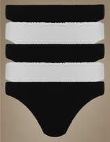 Thumbnail for your product : Marks and Spencer 5 Pack Cotton Rich Low Rise Thongs