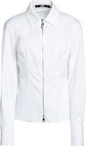 Double Zip Fitted Shirt Shirt Off Whi 