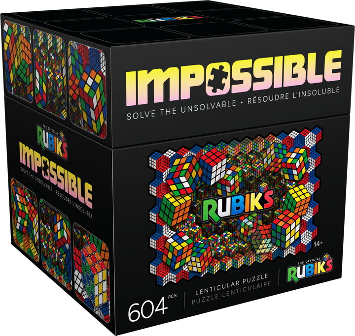 Spin Master Games Rubik’s Cube, Rubik’s Impossible Puzzle, 500-Piece Lenticular Puzzle, Ages 12+