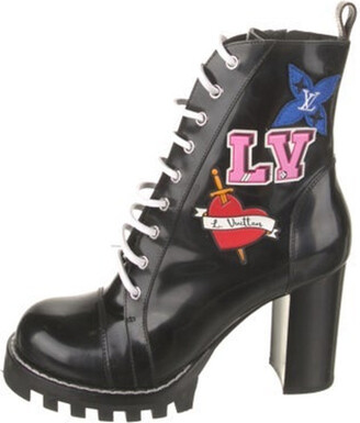 Louis Vuitton Black Heart Sock Ankle Boots Size 37.5