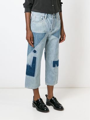 Marc by Marc Jacobs patchwork cropped jeans - women - Cotton - 29