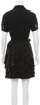 Thumbnail for your product : Rachel Zoe Ruffle-Accented Silk Dress