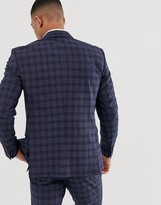 Thumbnail for your product : Selected slim suit jacket in navy check
