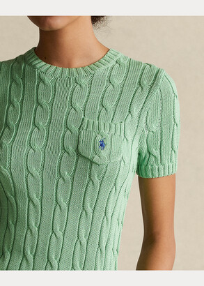 Ralph Lauren Cable Knit Short Sleeve Sweater Deals, SAVE 51% -  