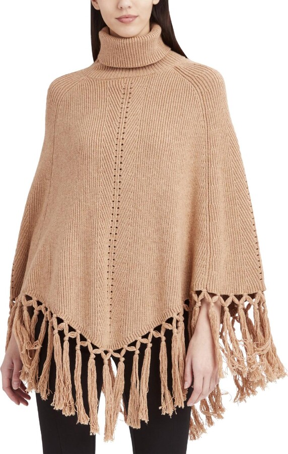 Forever 21 Cable Knit Poncho and Clare V Sandrine Satchel