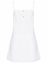 white cotton spaghetti strap dress