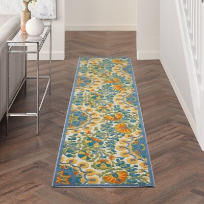 "Nourison Home Splash 2'3" X 12' Petals Runner"