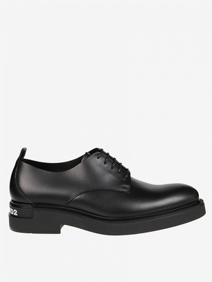DSQUARED2 Derby In Leather With Rubber Sole