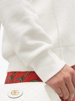 Thumbnail for your product : Gucci Tennis Logo-embroidered Cotton-jersey Sweatshirt - Ivory Multi