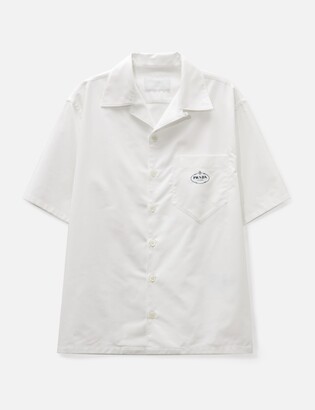 Prada Cotton Bowling Shirt White