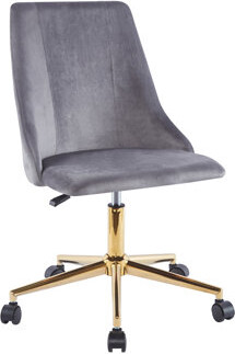 Lundgren Leather Task Chair with Padded Arms Willa Arlo Interiors Upholstery Color: Navy