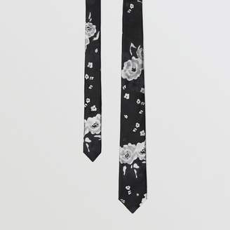 Burberry Slim Cut Floral Silk Tie