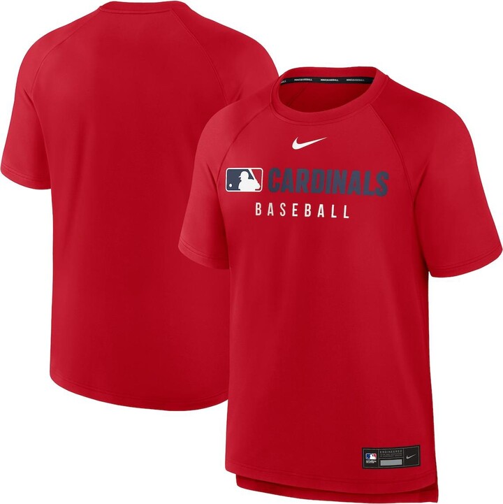 Nike Men's Red St. Louis Cardinals Authentic Collection Pregame Raglan Performance T-Shirt