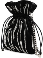 Thumbnail for your product : Les Petits Joueurs Trilly Zebra Crystal Velvet Clutch