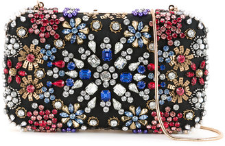 Alice + Olivia crystal embellished clutch - women - Polyester - One Size