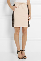 Thumbnail for your product : DKNY Mesh-paneled stretch-terry skirt