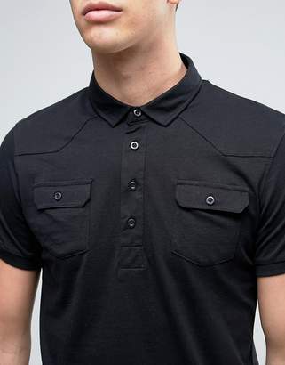 Brave Soul Polo Shirt with Chest Pocket