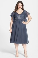 Thumbnail for your product : J Kara Beaded Dress (Plus Size)