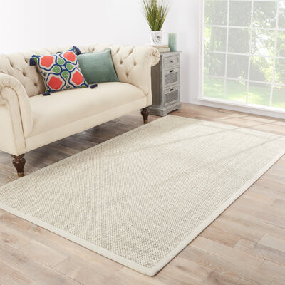 Gracie Oaks Perdue Handloomed Sisal Ivory Area Rug