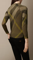 Thumbnail for your product : Burberry Check Wool Cashmere Cardigan