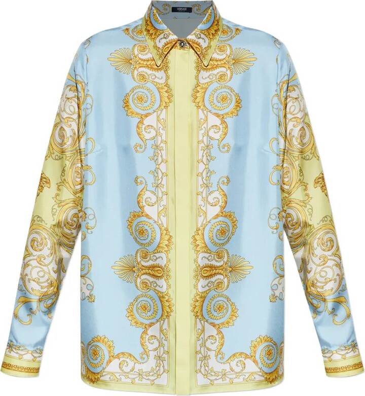 Versace Baroque-Printed Silk Shirt
