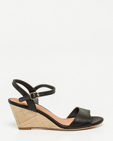 Thumbnail for your product : Le Château Leather Open Toe Wedge Sandal