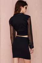 Thumbnail for your product : Nasty Gal Vintage It's a Set Up Studded Skirt/Jacket Set