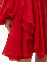 Thumbnail for your product : Giambattista Valli One-shoulder Silk-georgette Mini Dress - Red
