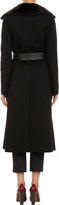 Thumbnail for your product : Fendi Mink Collar Wrap-Front Long Coat