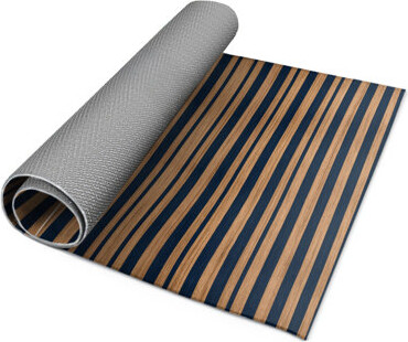 Hokku Designs HorizontalStripes Blue Indoor and Outdoor Area Rug