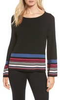 Thumbnail for your product : Vince Camuto Women's Stripe Bell Sleeve Sweater