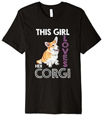 Men's Cute Cardigan Corgi Dog Shirt- This Girl Loves Her Corgi Small