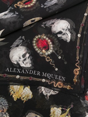 Alexander McQueen Gothic Icon Print Scarf