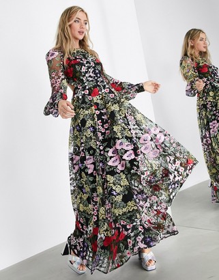 valerie embroidered maxi dress