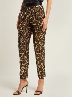 Dolce & Gabbana Leopard-pattern Sequinned Trousers - Leopard