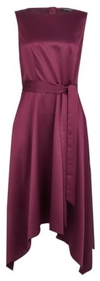 Dorothy Perkins Womens **Billie & Blossom Burgundy Satin Midi Dress