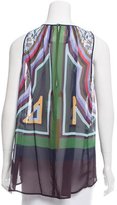 Thumbnail for your product : Clover Canyon Sleeveless Abstract Print Top w/ Tags