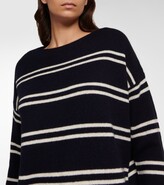 Thumbnail for your product : Vince Striped wool and cashmere-blend sweater