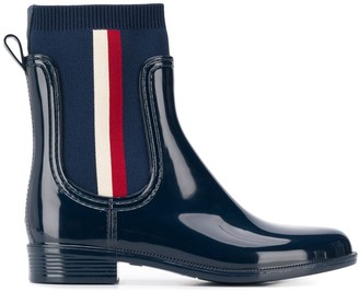 tommy hilfiger signature tape buckle biker boots