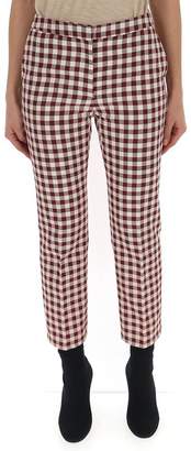 Mulberry Cropped Check Pants